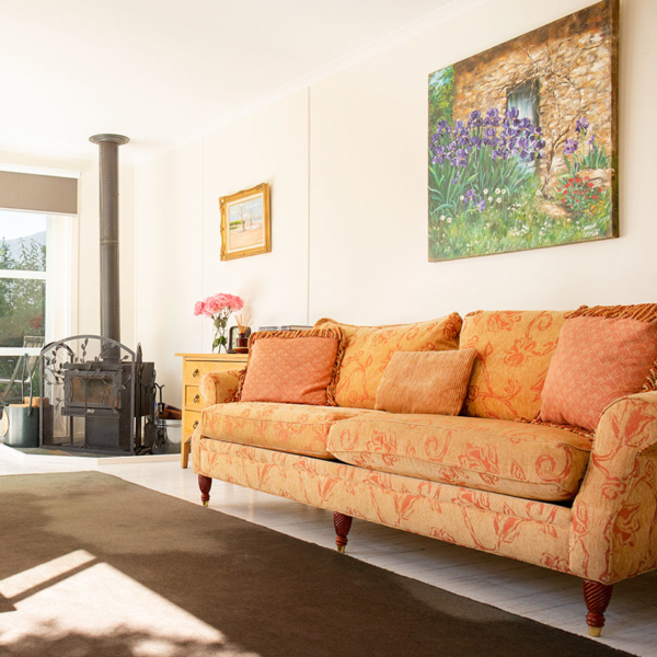 interior of Harvest Farm dog-friendly accommodation Healesville